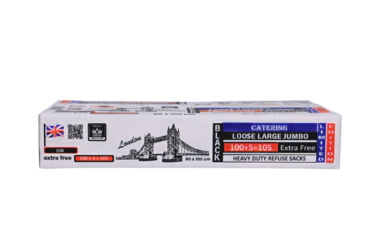 105 Jumbo size Extra Strong Heavy Duty Bin Bags