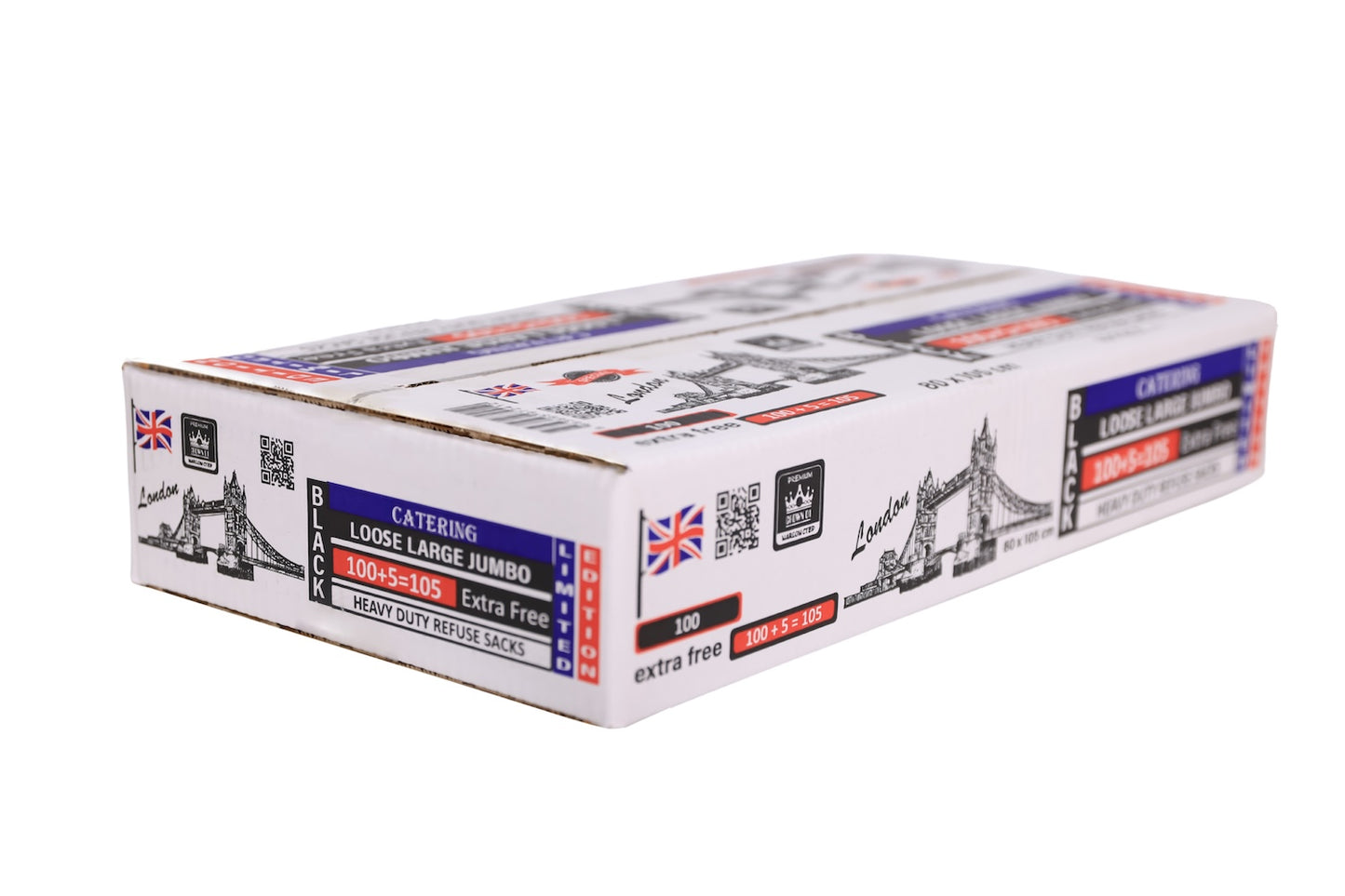 105 Jumbo size Extra Strong Heavy Duty Bin Bags