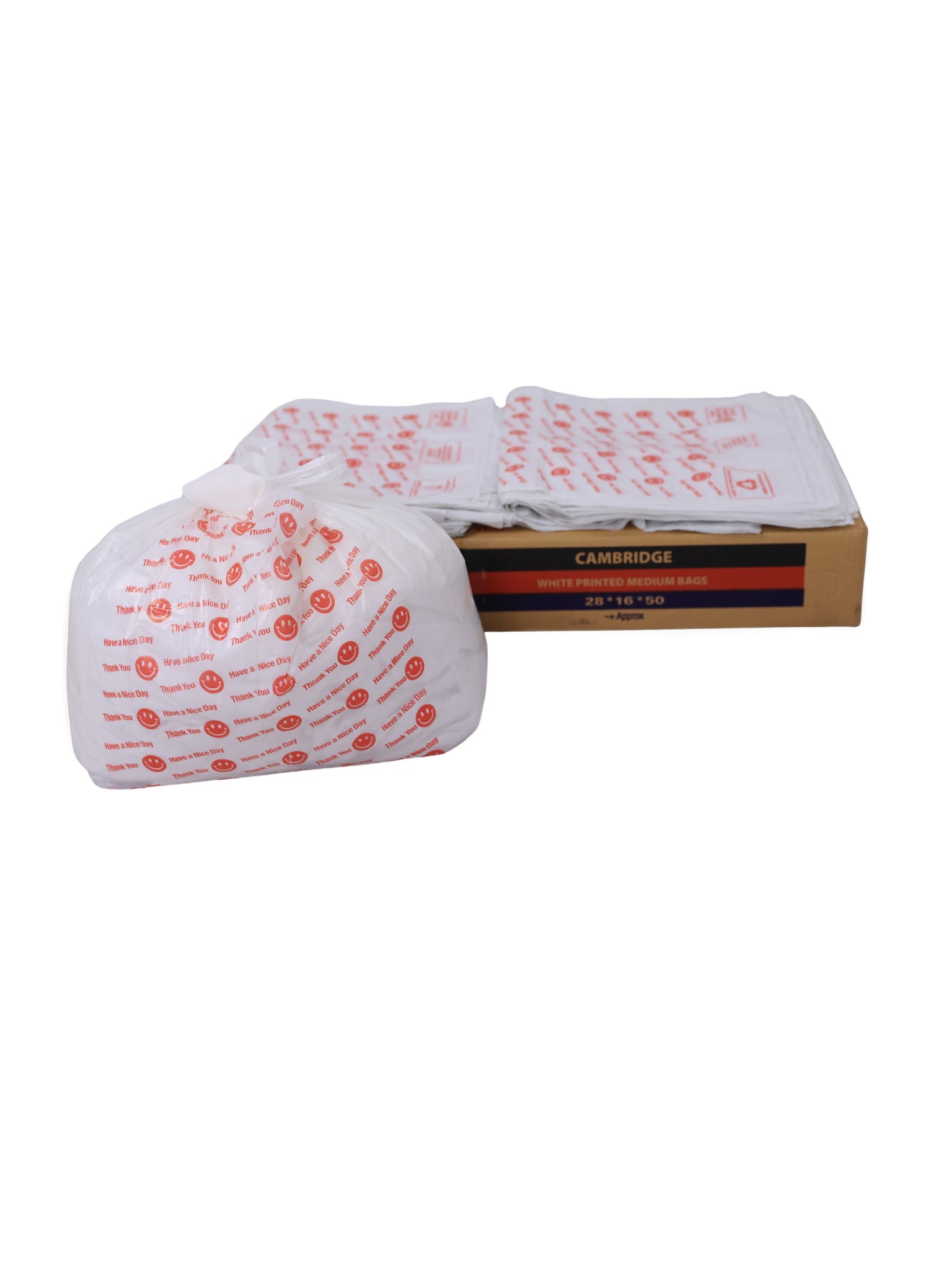 White printed Medium Bags 22L