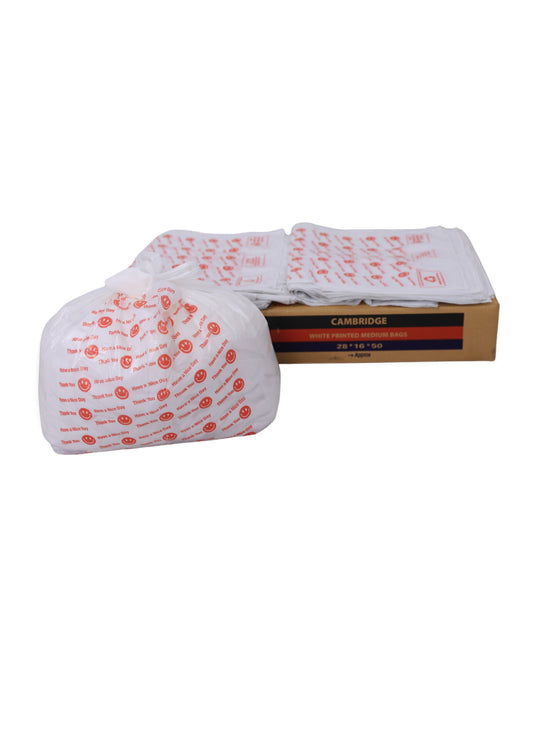 White printed Medium Bags 22L