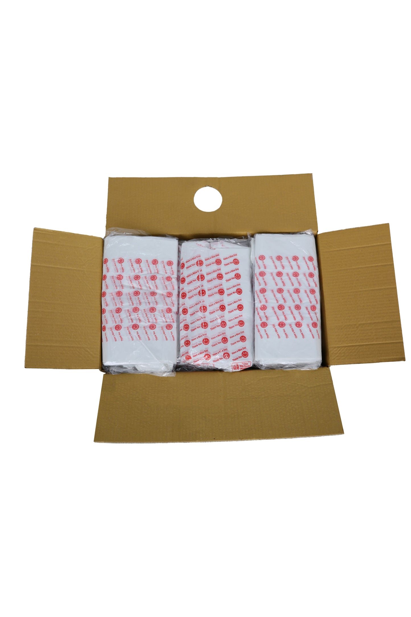 White Printed Jumbo Carrier Bags 31L