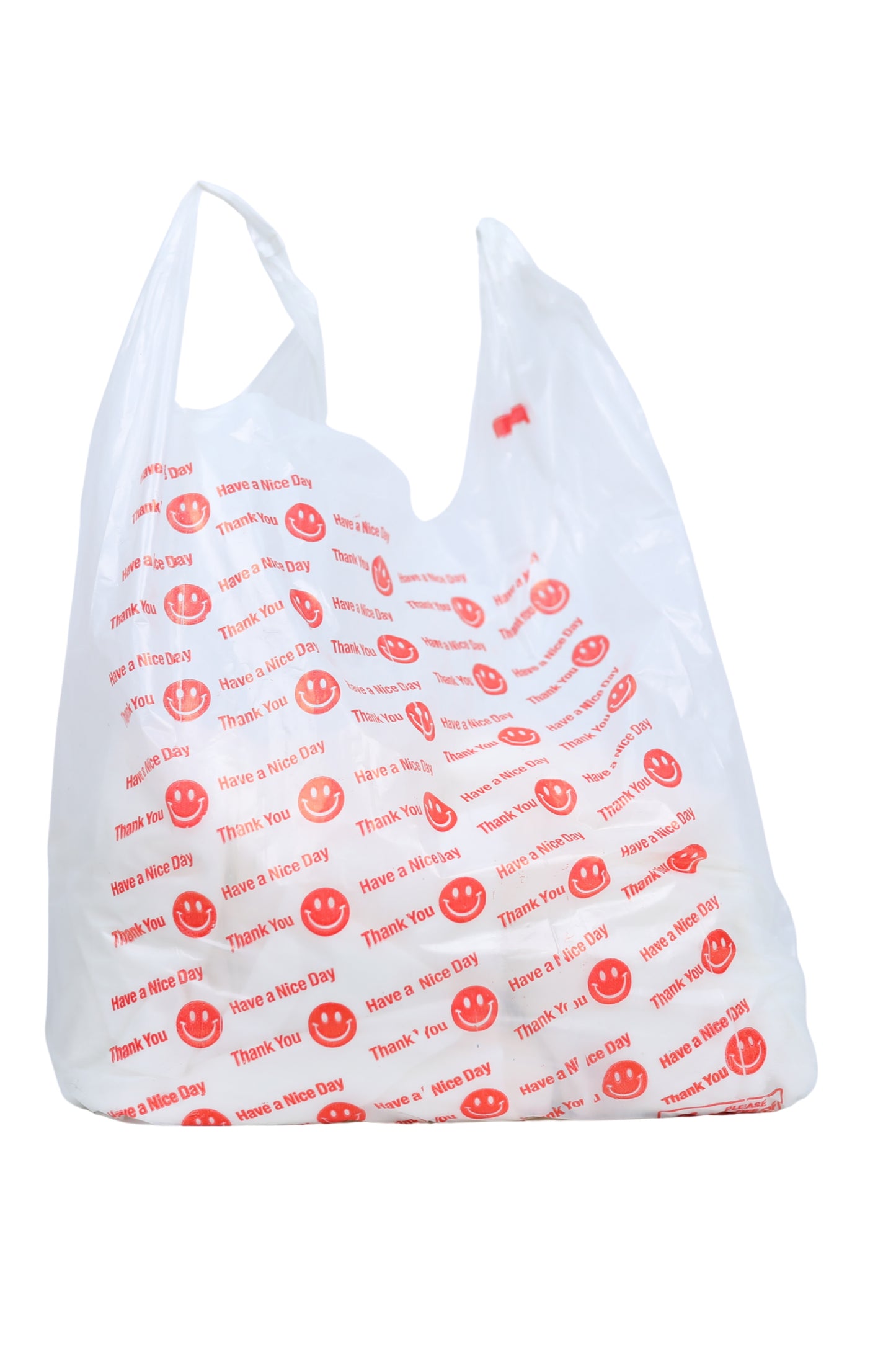 White Printed Jumbo Carrier Bags 31L