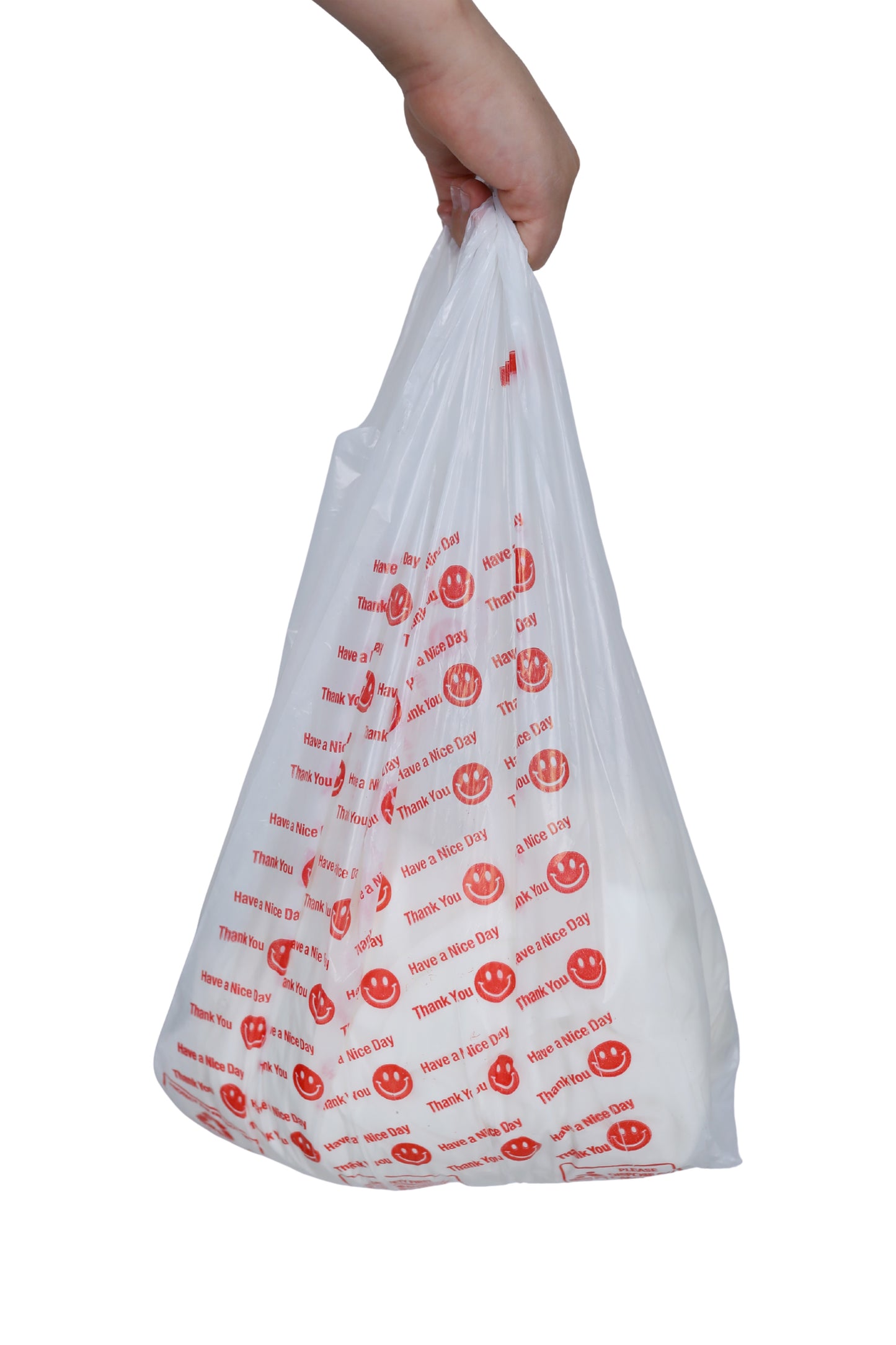 White Printed Jumbo Carrier Bags 31L